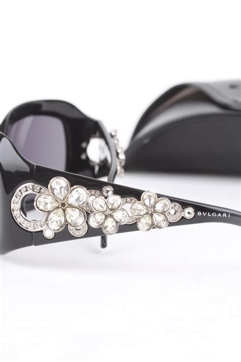 bvlgari sunglasses swarovski crystals flowers